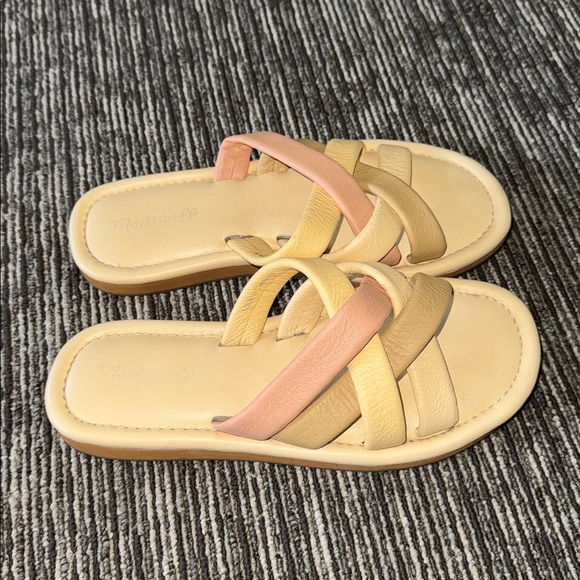 Madewell The Leeandra Leather Slides Size 8 - Picture 3 of 6